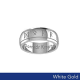 Steve Miller Runic Solid White Gold Spinner Ring WRI2194 - Jewelry