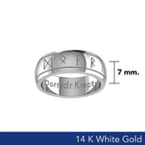 Steve Miller Runic Solid White Gold Spinner Ring WRI2194 - Jewelry