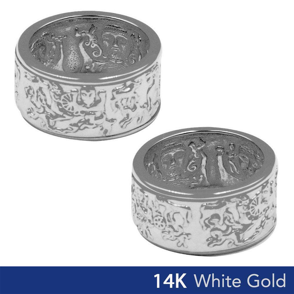 The Steve Miller Cernunnos Solid White Gold Spinner Ring WRI2387 - Jewelry