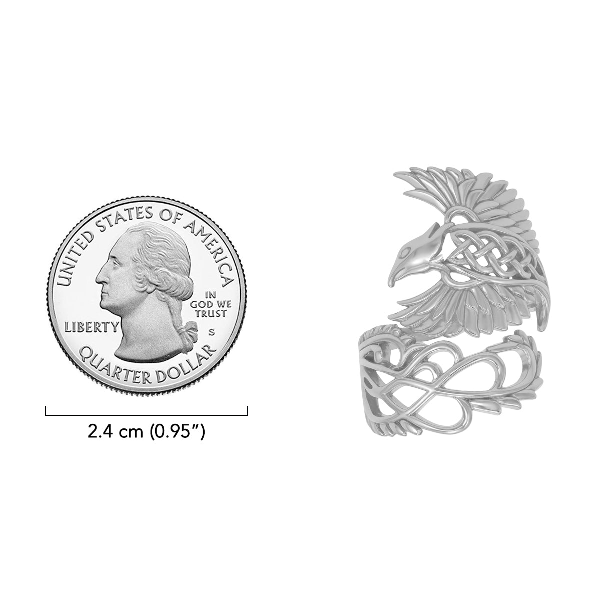 Honor The Flying Phoenix ~ Solid Gold Ring GRI2583