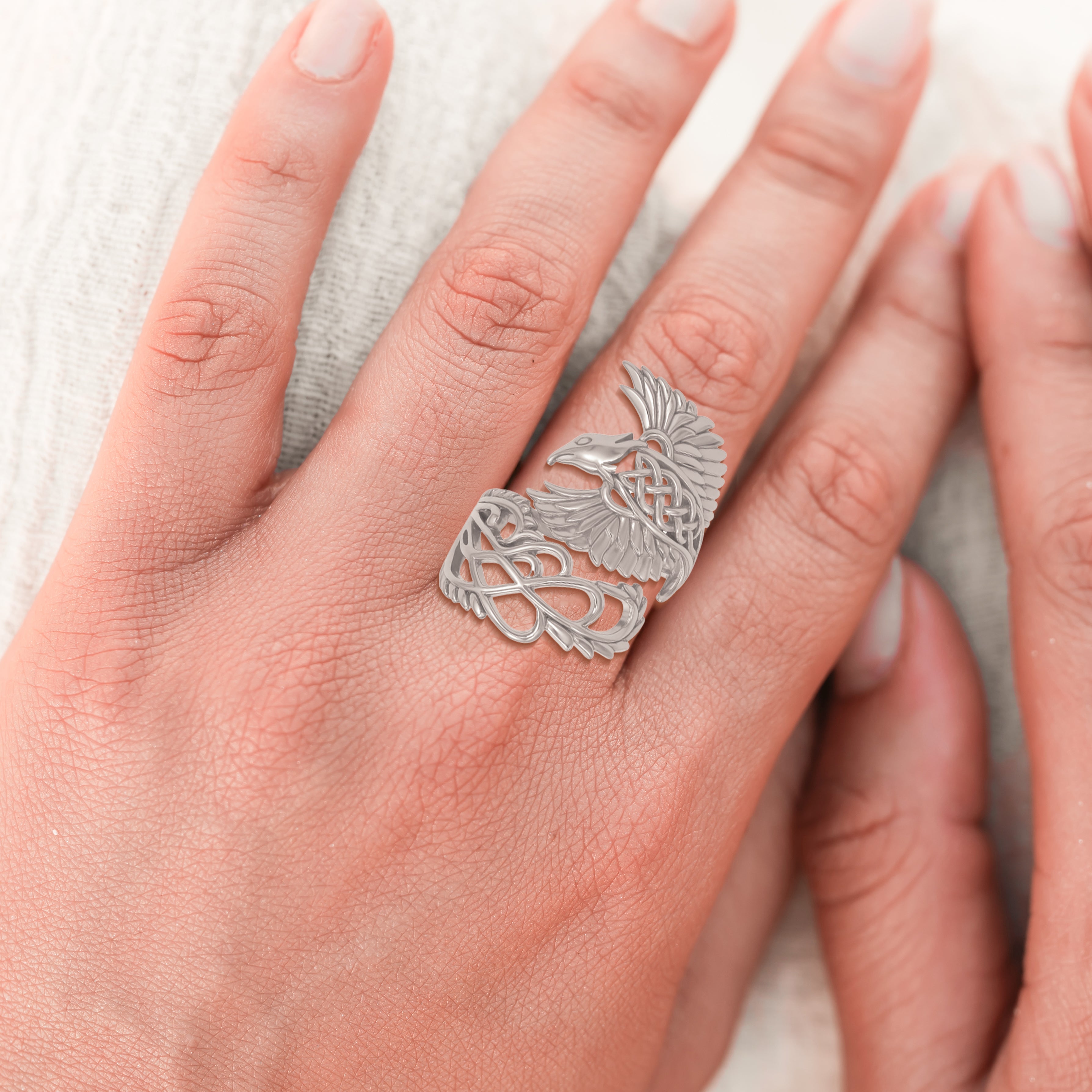 Honor The Flying Phoenix ~ Solid Gold Ring GRI2583