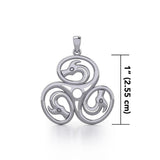 3 Dragons Sterling Silver Pendant TP088