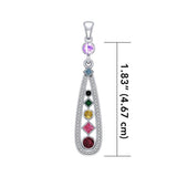 Modern Geometric Art Chakra Sterling Silver Pendant TPD5068