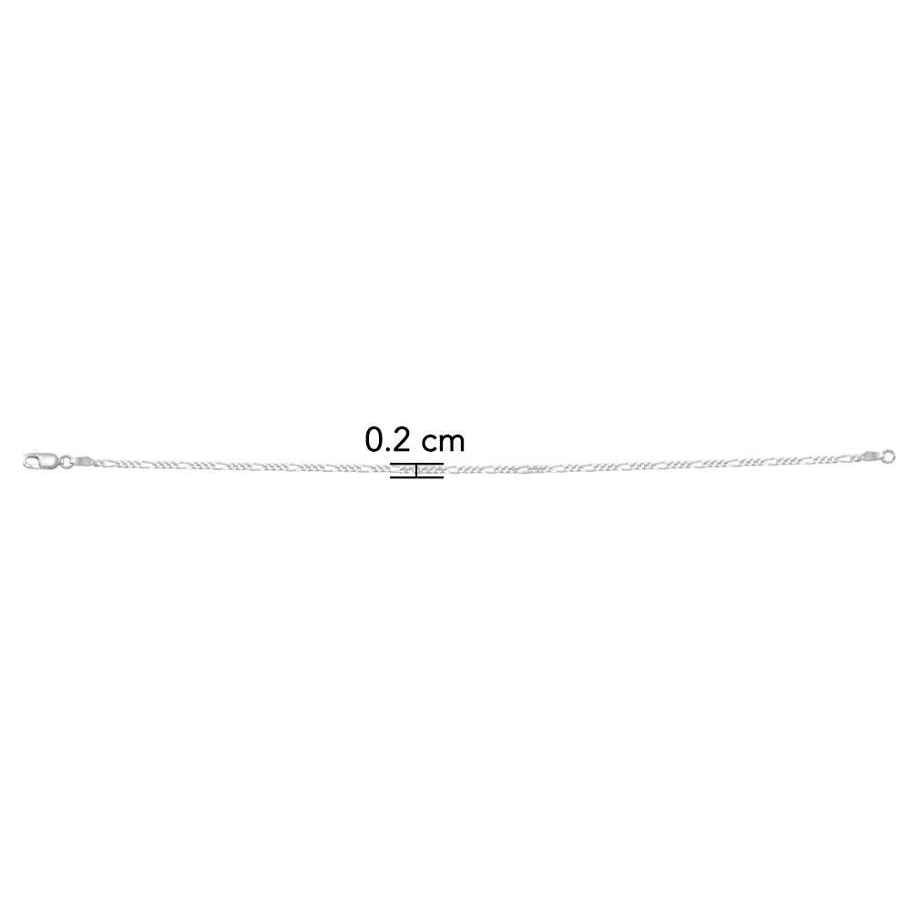 Figaro Sterling Silver Chain CH2359 - Jewelry