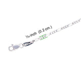 Figaro Chain Sterling Silver Chain Small Version CH2360 - Jewelry