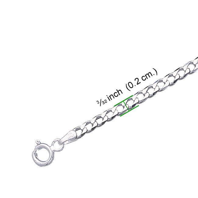 Curb Sterling Silver Chain CH3140 - Jewelry