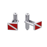 Silver Dive Flag Cufflinks CL041