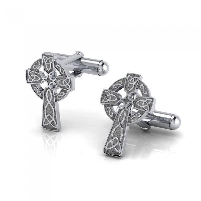 Undying Love of a Divine Celtic Cross Cufflinks CL043 - Jewelry