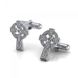 Undying Love of a Divine Celtic Cross Cufflinks CL043 peterstone.