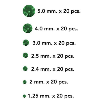 Emerald Crystal Assortment Repair Kit EGGURD - Jewelry