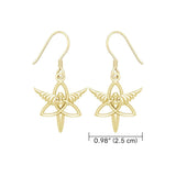 Angel Trinity Knot Solid Gold Earrings GER1074 - Jewelry