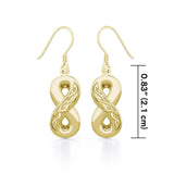 Celtic Infinity Solid Gold Earrings GER1108 - Jewelry