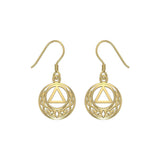 Celtic AA Recovery Solid Gold Earrings GER1376 - Jewelry