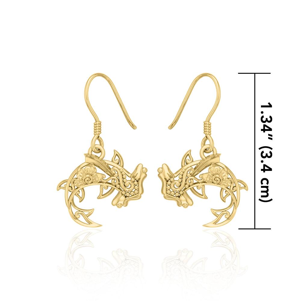 Hammerhead Shark Filigree Earrings in 14k Gold GER1713 - Jewelry