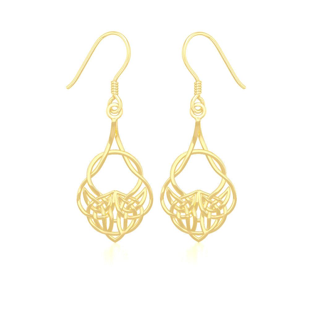 Celtic Knot Solid Gold Earrings GER1901 - Jewelry