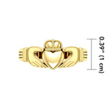 Claddagh Solid Gold Ring GMG058-R - Jewelry