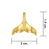 Whale Tail Solid Gold Pendant GMG481 - Jewelry