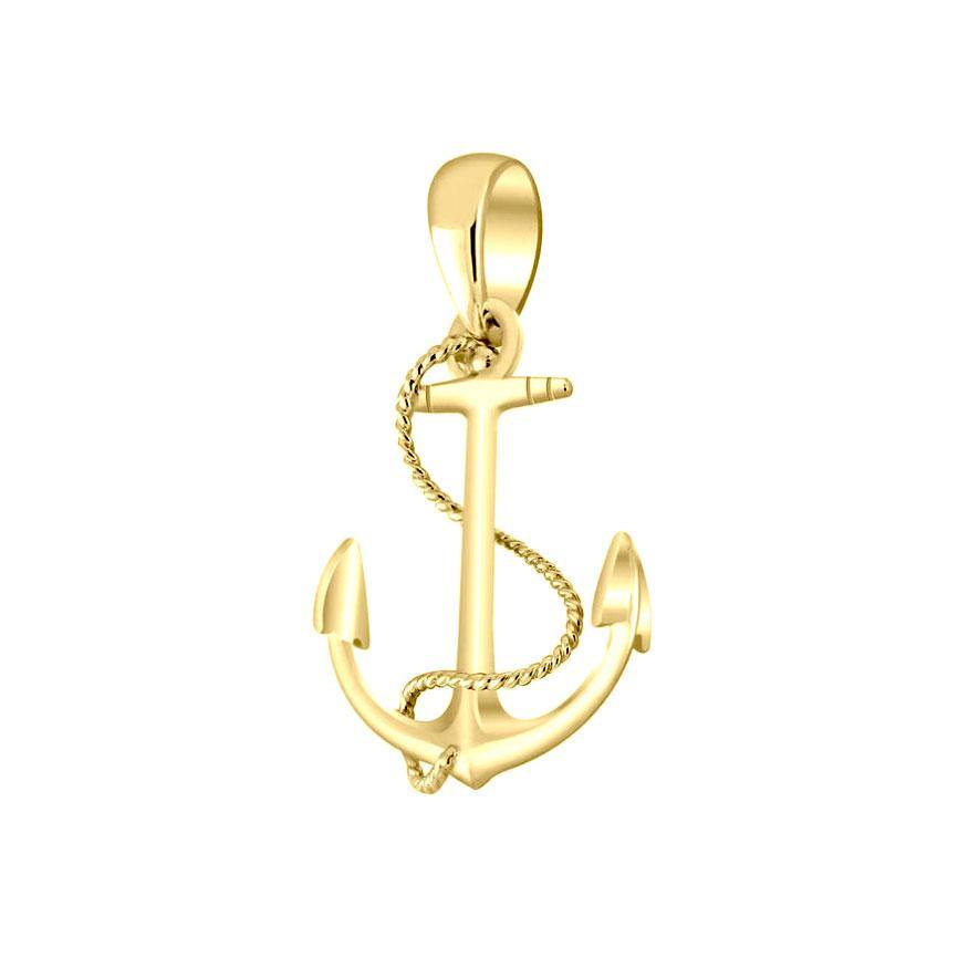 Anchor and Rope Gold Pendant GMG635 - Jewelry
