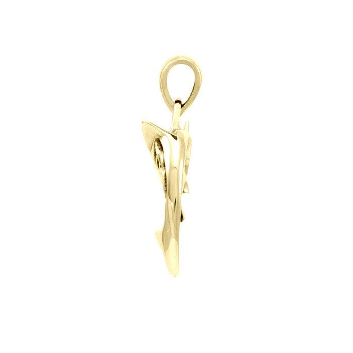 Celtic Shark Solid Gold Pendant GPD066 - Jewelry