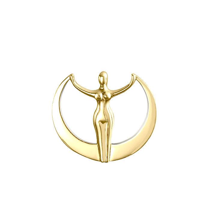 Oberon Zell Astra Star Goddess Solid Gold Pendant GPD1039 - Jewelry