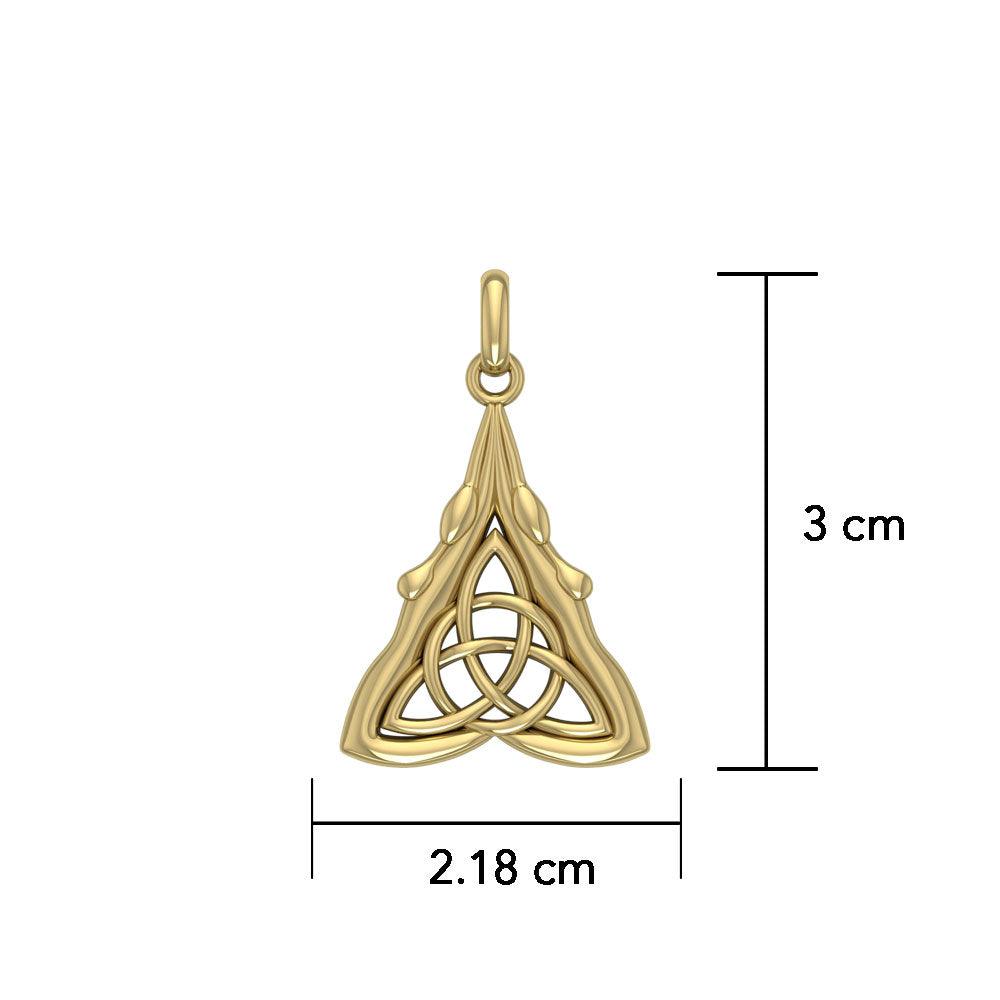 Danu Goddess Solid Gold Pendant GPD1197 - Jewelry