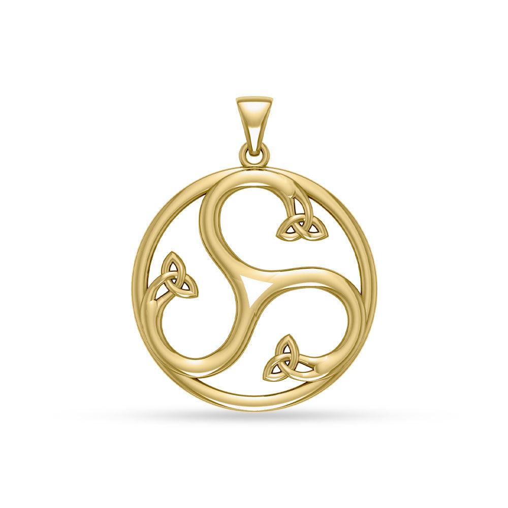 Trinitys imagery Gold Celtic Triskele Pendant GPD1270 - Jewelry