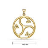 Trinitys imagery Gold Celtic Triskele Pendant GPD1270 - Jewelry