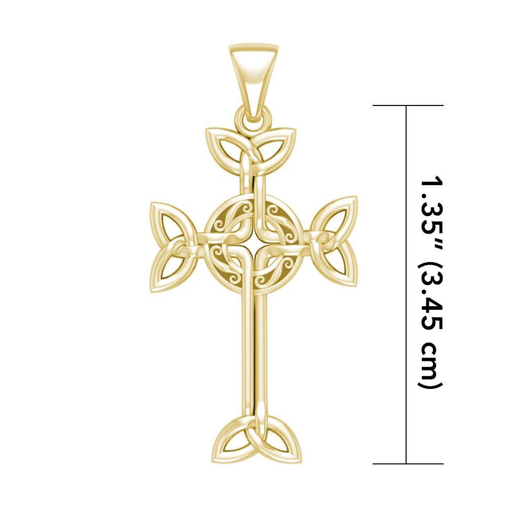 Celtic Cross Solid Gold Pendant GPD1819 - Jewelry