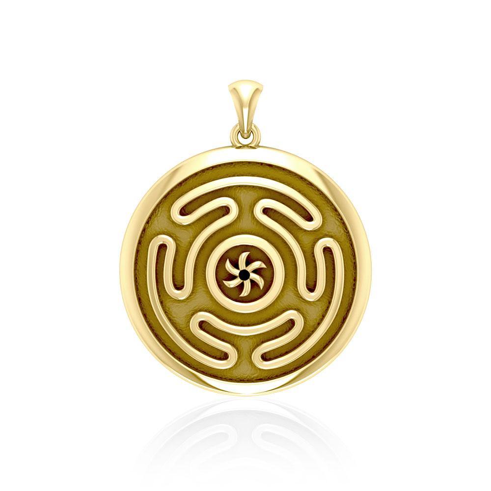 Hecate's Wheel Gold Pendant GPD1979 - Jewelry