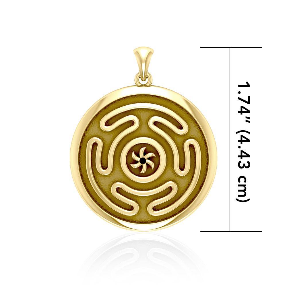 Hecate's Wheel Gold Pendant GPD1979 - Jewelry