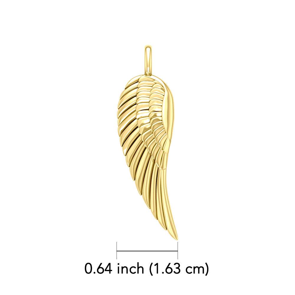Angel Wing 14K Yellow Gold Pendant GPD2932 - Jewelry