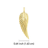 Angel Wing 14K Yellow Gold Pendant GPD2932 - Jewelry