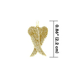 Angel Wings Solid Gold Pendant GPD2934 - Jewelry