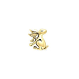 Small Rabbit or Hare Solid Gold Pendant GPD2995 - Jewelry