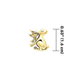 Small Rabbit or Hare Solid Gold Pendant GPD2995 - Jewelry