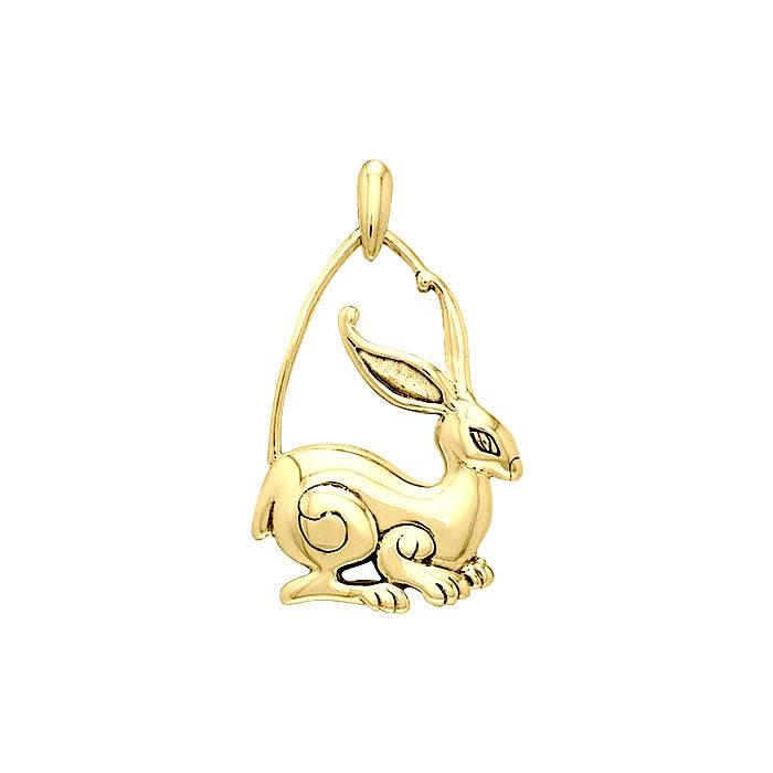 Rabbit Solid Gold Pendant GPD2996 - Jewelry