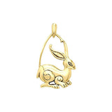 Rabbit Solid Gold Pendant GPD2996 - Jewelry