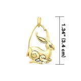 Rabbit Solid Gold Pendant GPD2996 - Jewelry