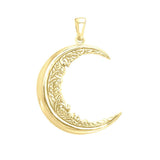 Moon Vines 14K Yellow Gold Pendant GPD3347 - Jewelry