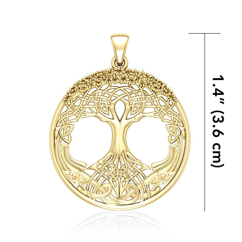 The Tree of Life, Beyond astounding ~ Sterling Solid Gold Jewelry Pendant GPD3544 - Jewelry