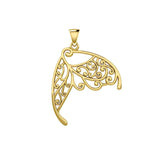 Butterfly Wing 14K Yellow Gold Pendant GPD3586 - Jewelry