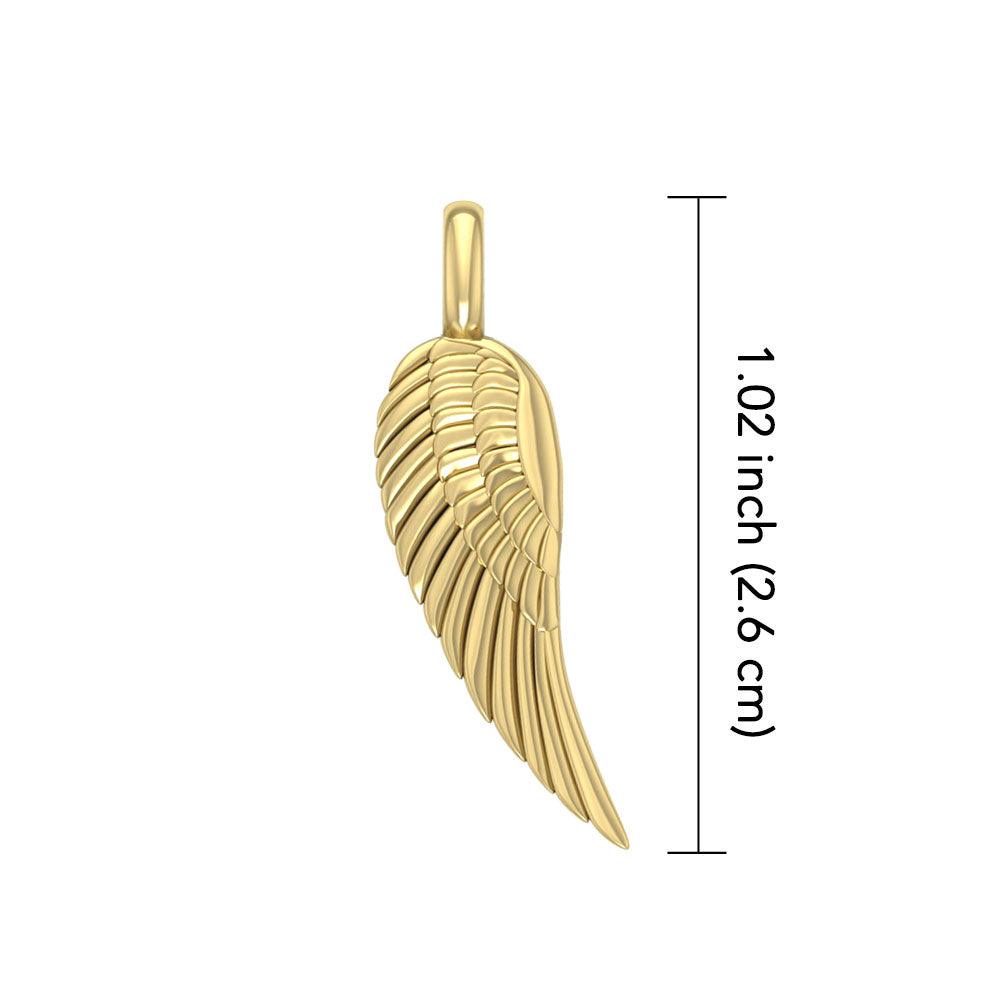 Angel Wing 14K Yellow Gold Pendant GPD3646 - Jewelry