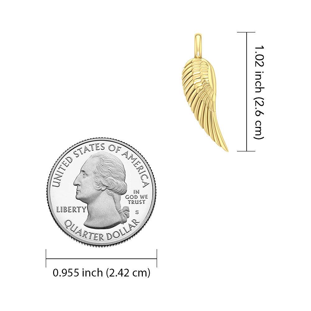 Angel Wing 14K Yellow Gold Pendant GPD3646 - Jewelry