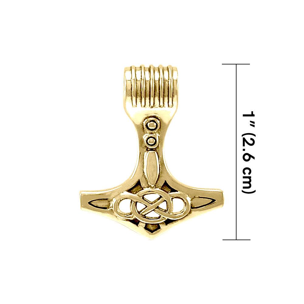 Thors Hammer Solid Gold Pendant GPD3720 - Jewelry