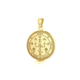 Sigil of the Archangel Uriel Small Solid Gold Pendant GPD4785 - Jewelry