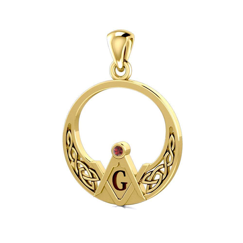 Unfold the Symbolism of the Celtic Mason Gold Pendant GPD5022 - Jewelry