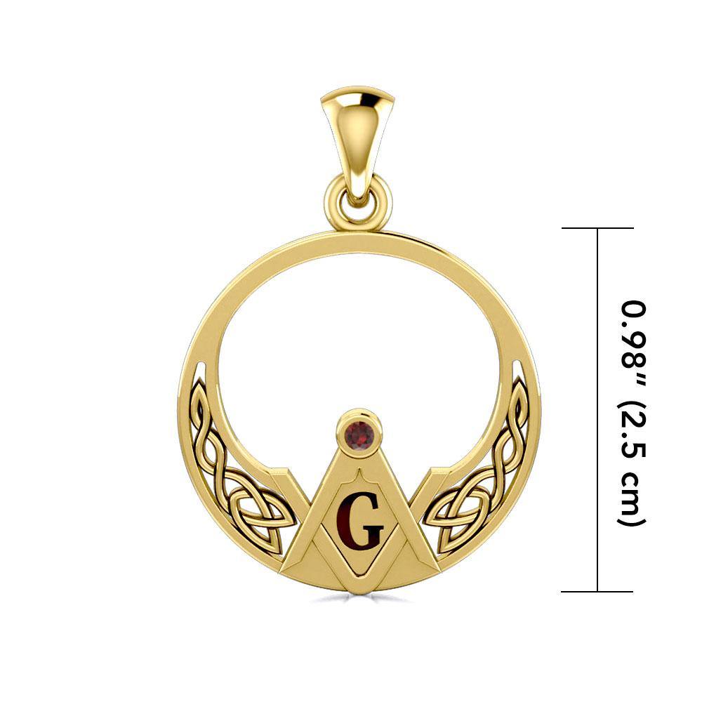 Unfold the Symbolism of the Celtic Mason Gold Pendant GPD5022 - Jewelry