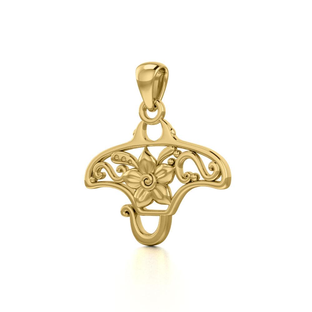 Manta ray Filigree Pendant in 14k Gold GPD5137 - Jewelry