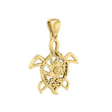 Sea Turtle Filigree Pendant in 14k Gold GPD5138