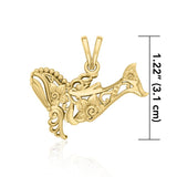 Whale Filigree Pendant in 14k Gold GPD5144 - Jewelry